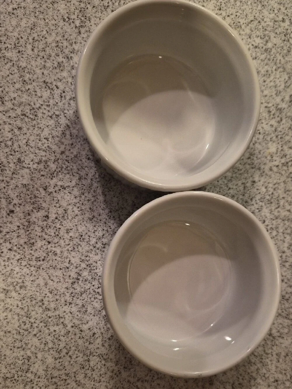 Apilco France White Porcelain Ramekins Set of 2 - Fluted Soufflé Custard Dishes